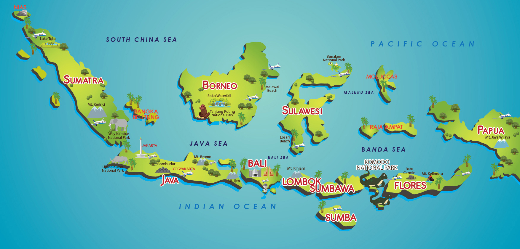 карта индонезии