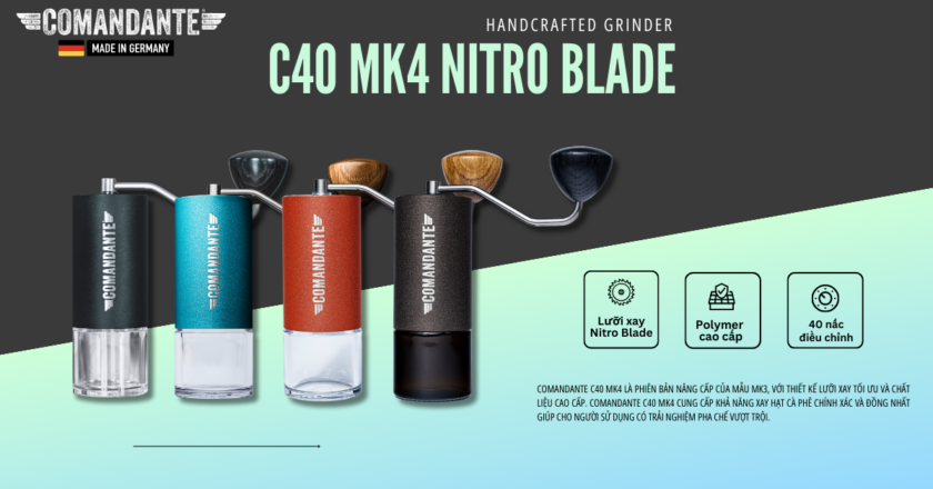 Giữ trọn hương vị cà phê khi pha chế với cối xay cầm tay Comandante C40 MK4