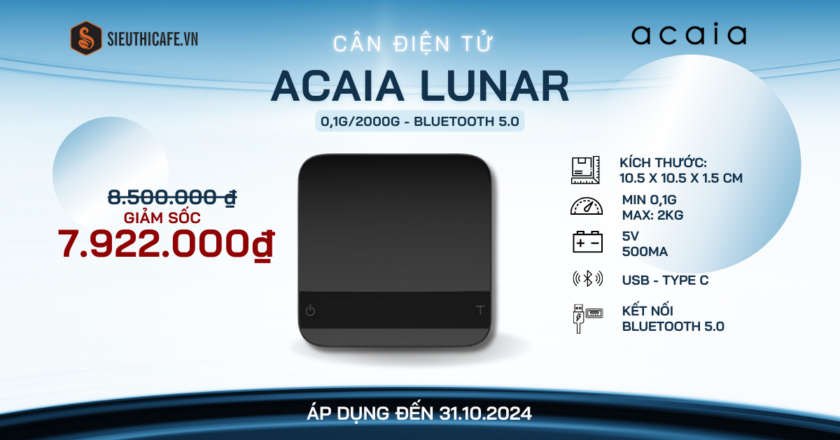 Acaia Lunar – Cân Điện Tử Chính Xác Từng Miligram