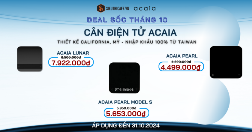 Ưu Đãi Sốc Tháng 10 Dành Cho Thương Hiệu Cân Acaia – Cân Điện Tử Thông Minh Và Chính Xác