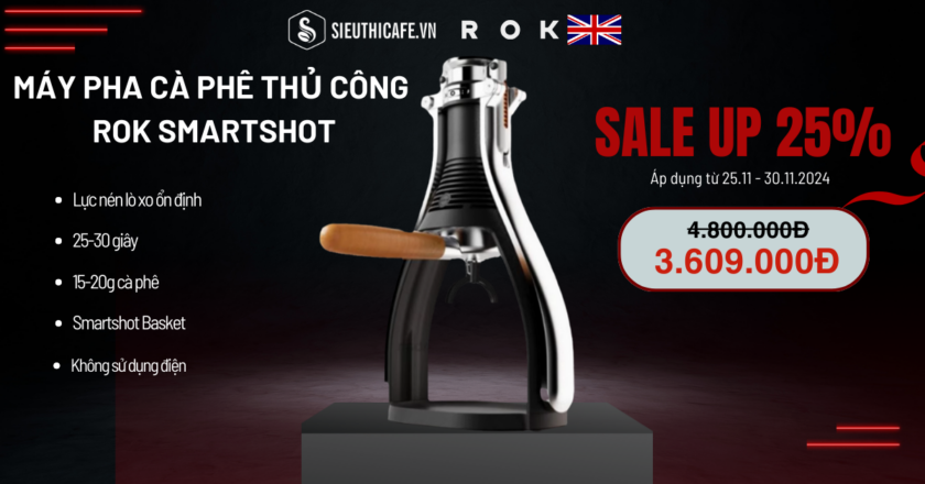 Máy Pha Cà Phê Thủ Công ROK Presso Smartshot – Deal Sốc Lên Đến 25%