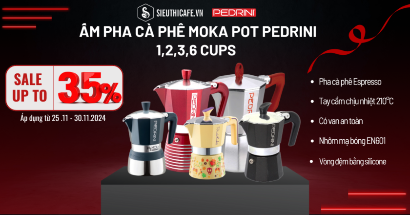 Ấm Pha Cà Phê Moka Pot PEDRINI – Ưu Đãi Giảm Đến 35%