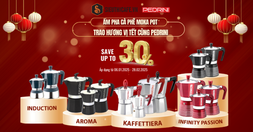 Ấm pha cà phê Moka Pot – Trao Hương vị Tết cùng Pedrini