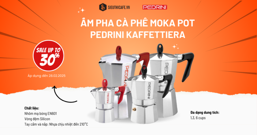 Nhận Ngay Ưu Đãi Lên Đến 30% Khi Mua Ấm Moka Pot Pedrini Kaffettiera