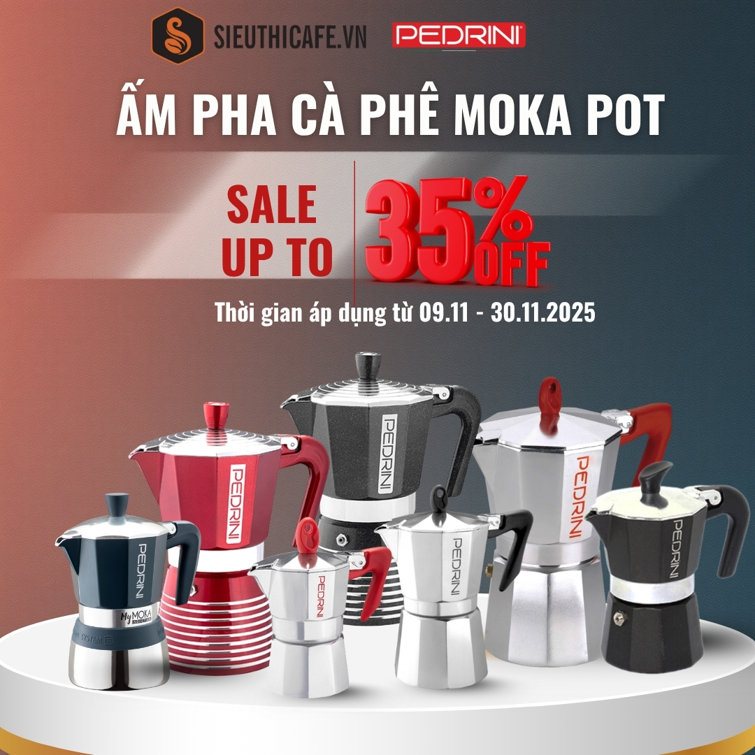 Pedrini Moka Pot – Espresso phong cách Ý | Giảm đến 30%