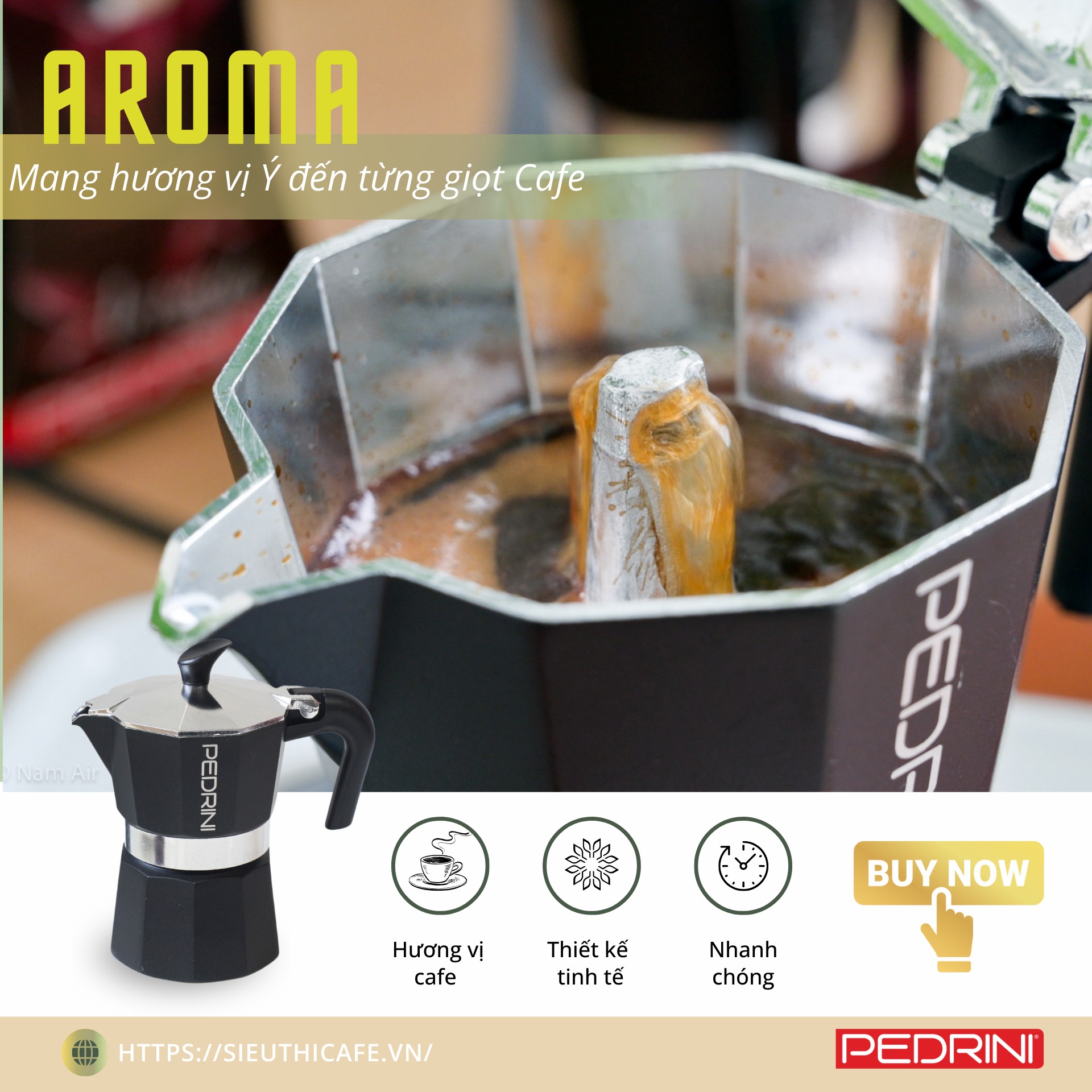 Am Moka Pot Pedrini Aroma