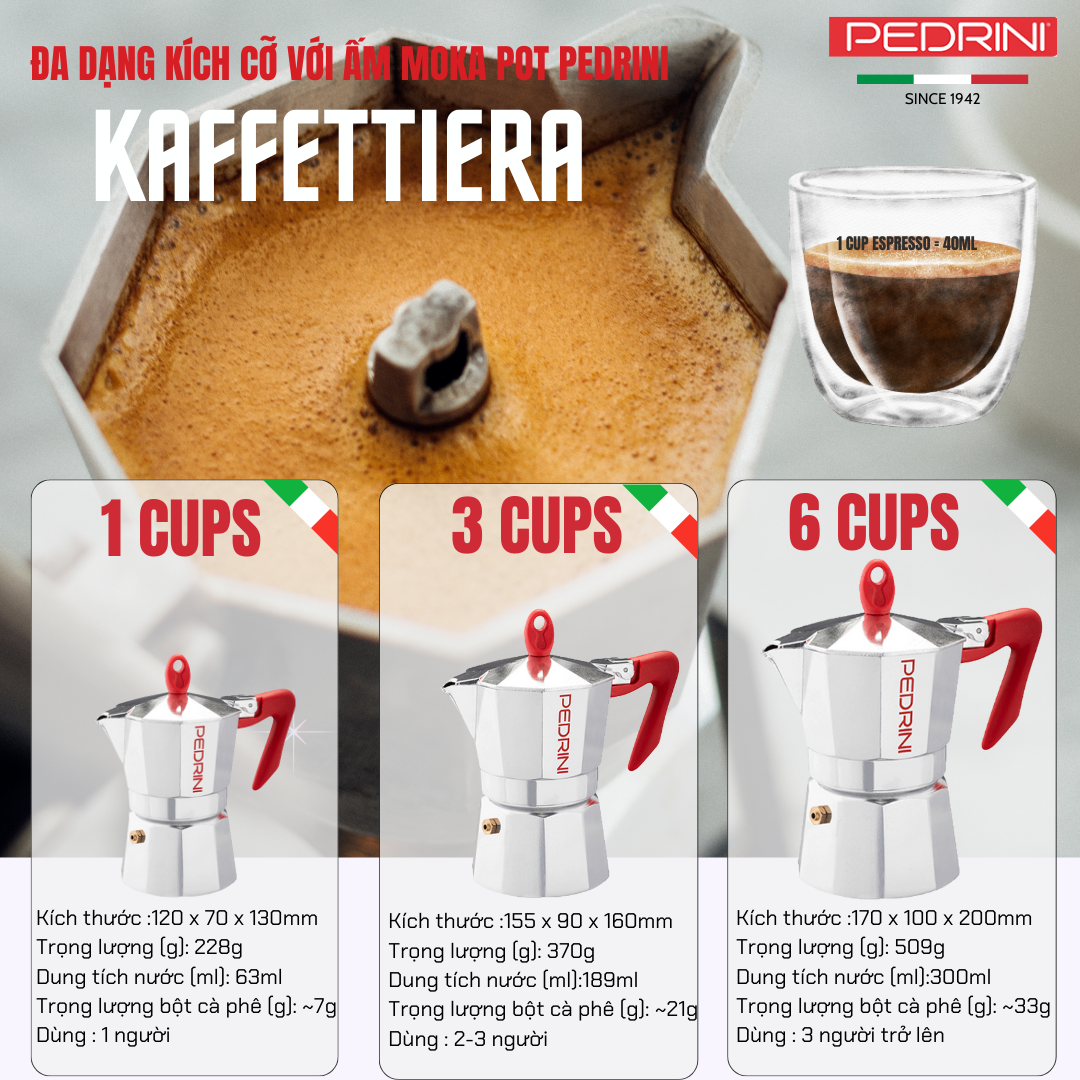 PEDRINI Kaffettiera Coffee Maker
