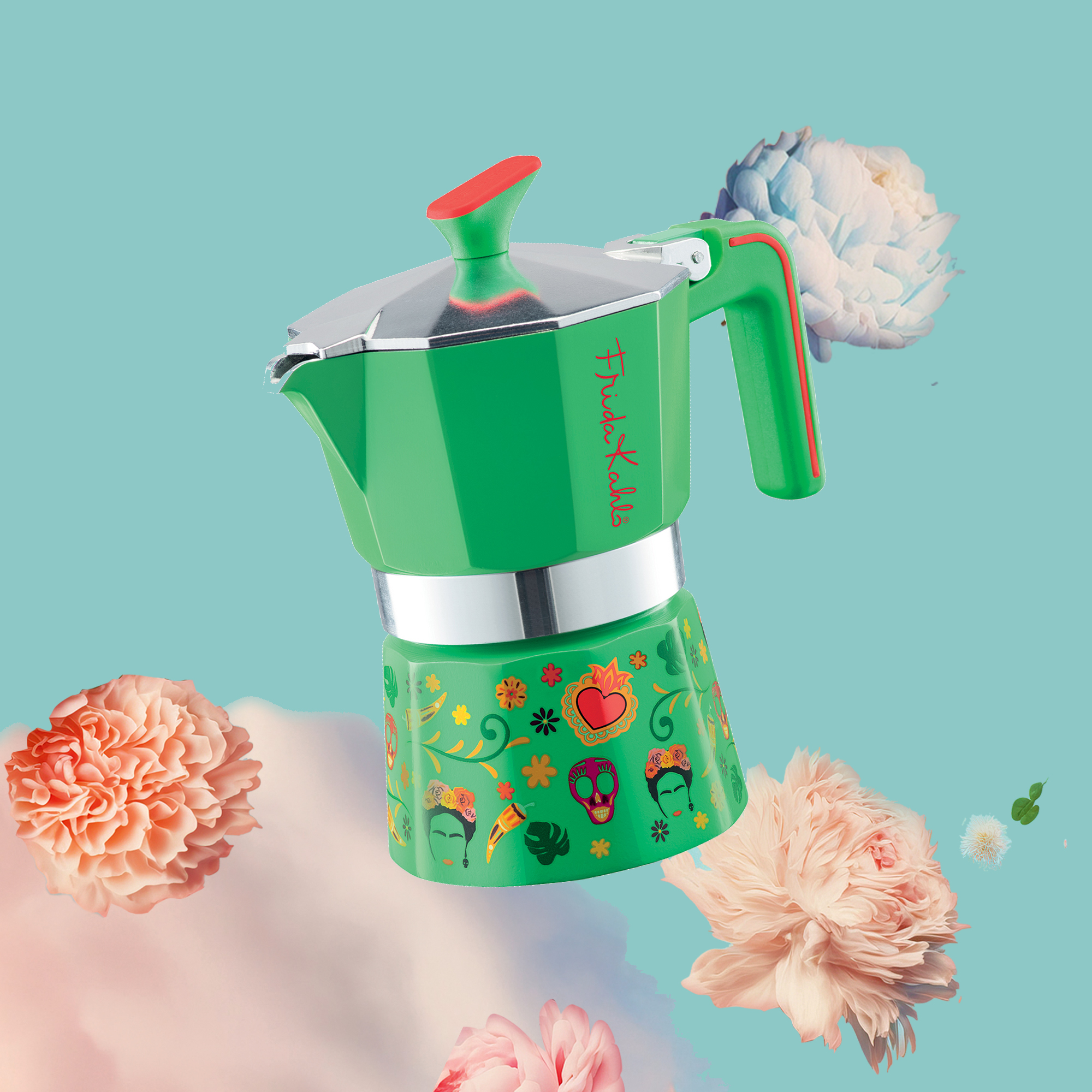 Pedrini Frida Kahlo 3 cups Green Color 02CF141
