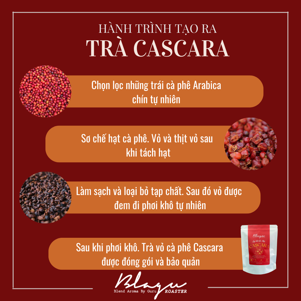 hanh trinh tao ra tra cascara quy trinh