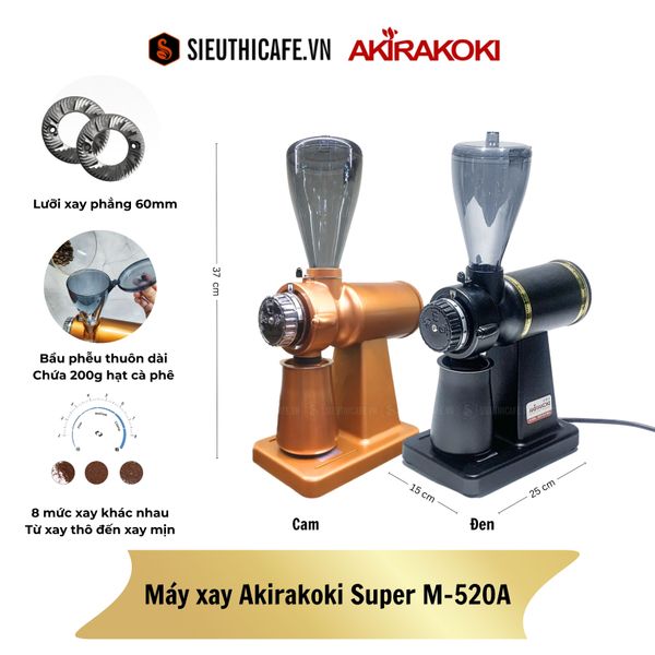 Máy Xay Cà Phê Akirakoki Grinder Super M-520A - Ưu Đãi Giảm 10%